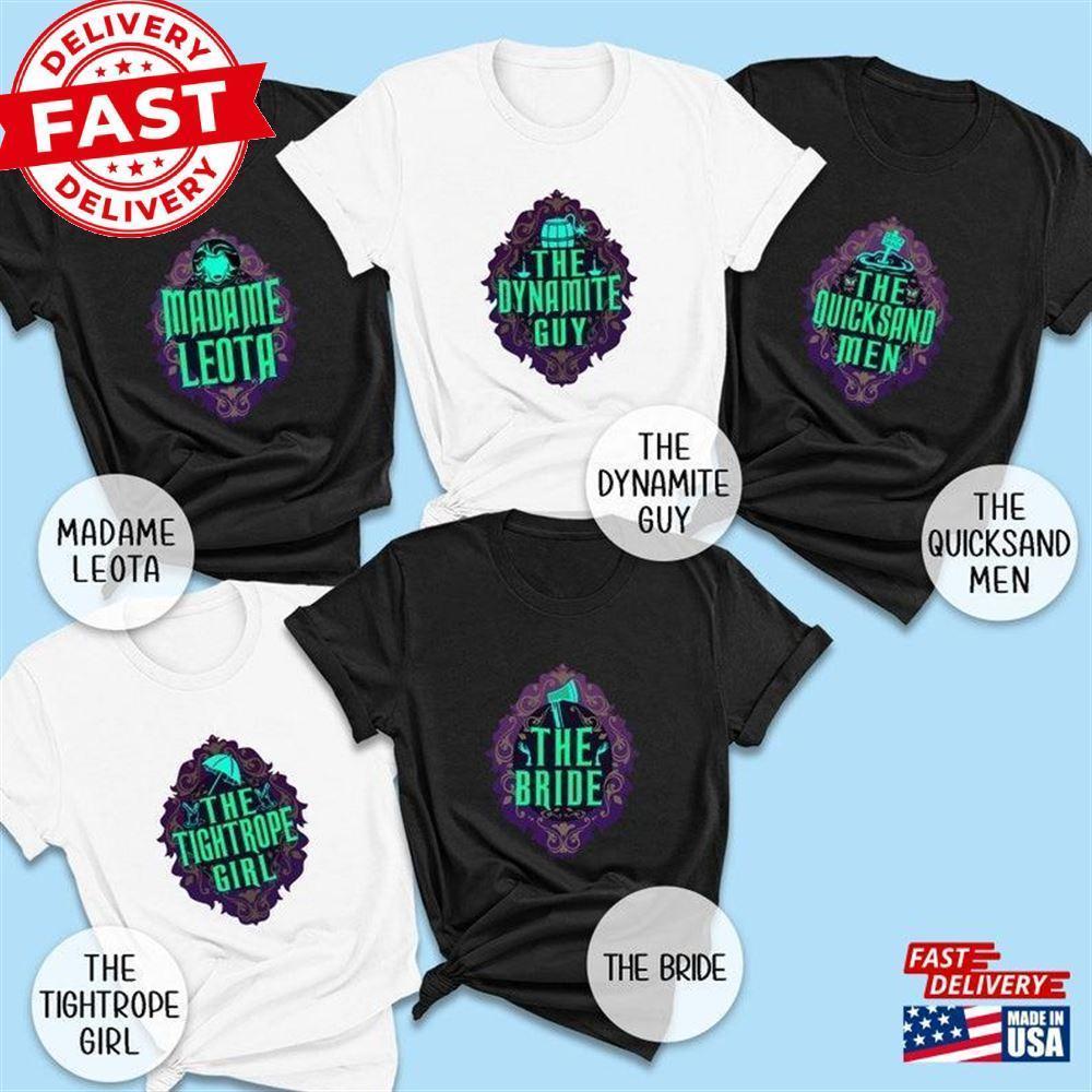 Haunted Mansion Family T-Shirts Hitchhiking Ghost Grim Grinning Foolish Mortal